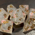 Cherry Blossom Florals Resin 7 Piece Dice Set DND
