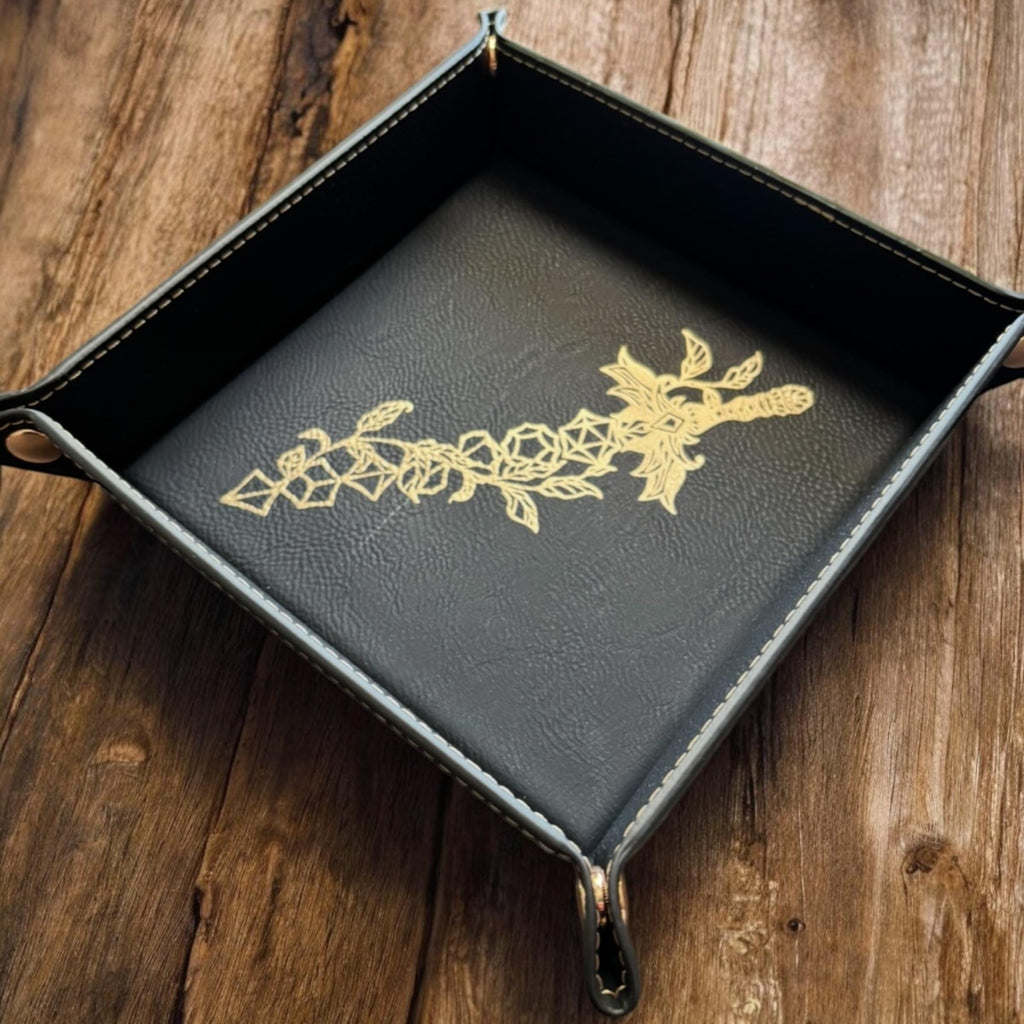 Large Dice Sword Vine Dice Tray DND