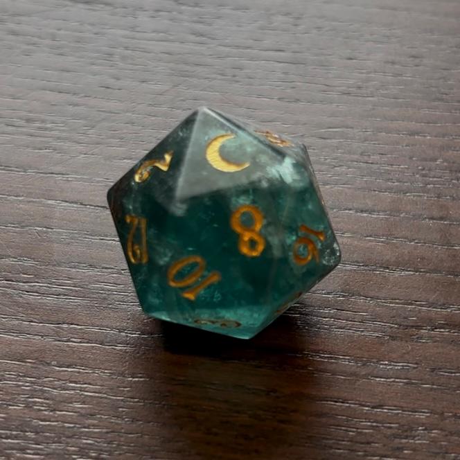 Jade Moon Stone 7 Piece Dice Set DND