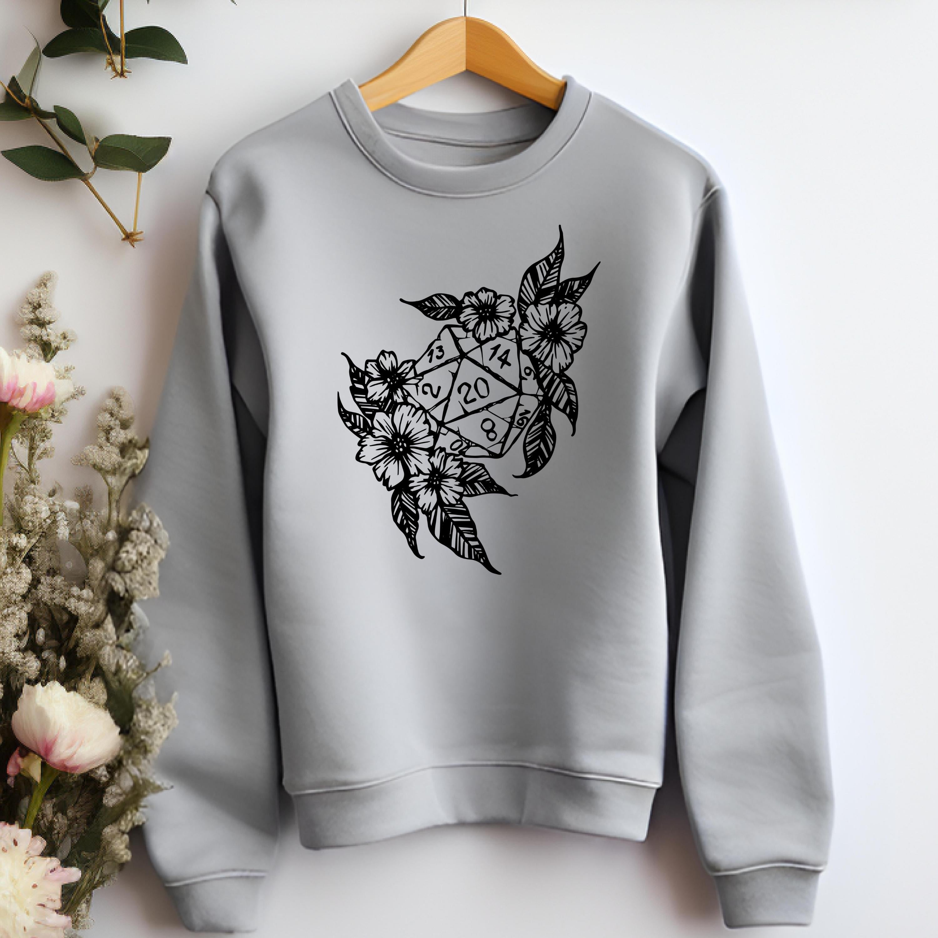 DND Flower Dice Crewneck Sweatshirt