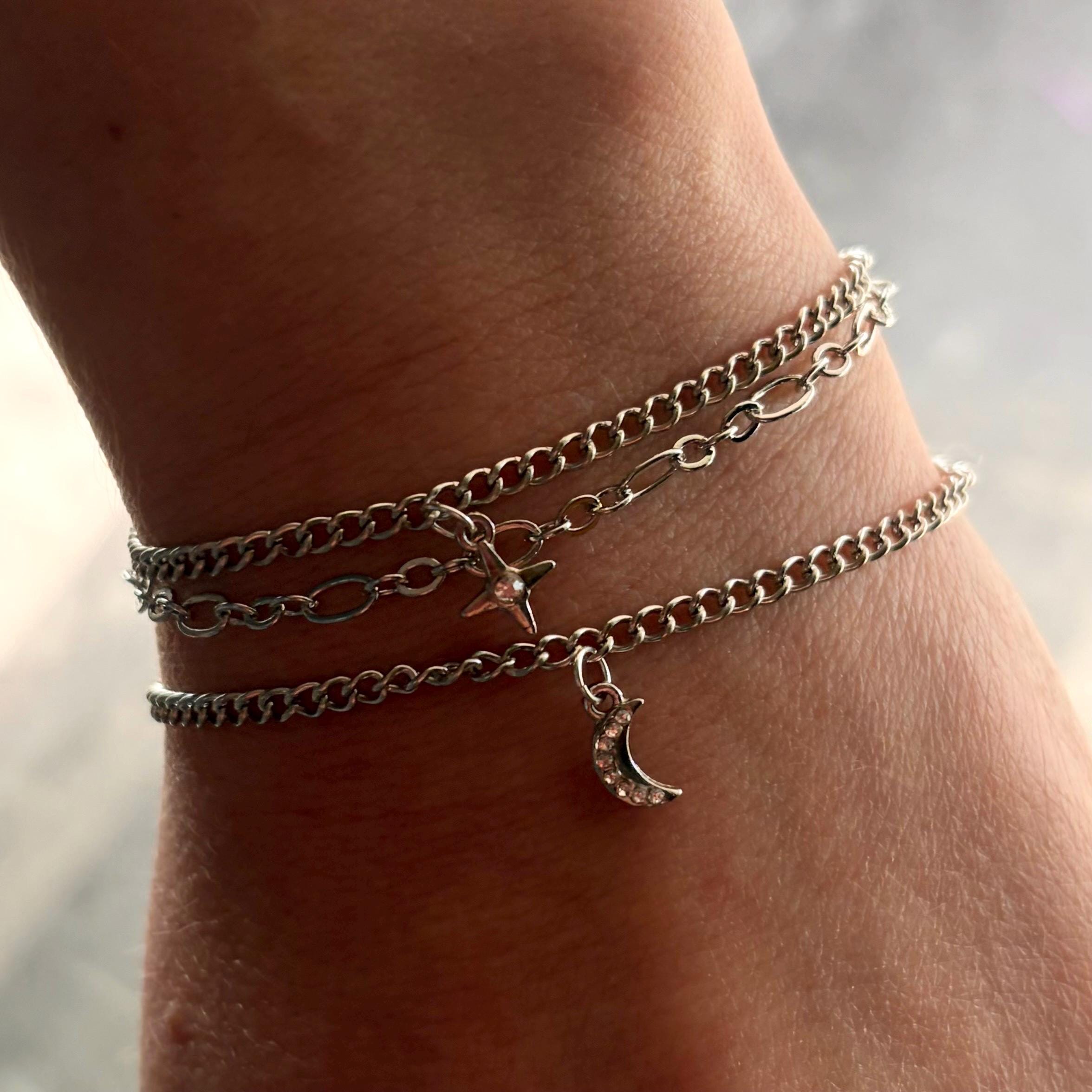 Midnight Armor Simple Elven Fantasy Bracelet Stack