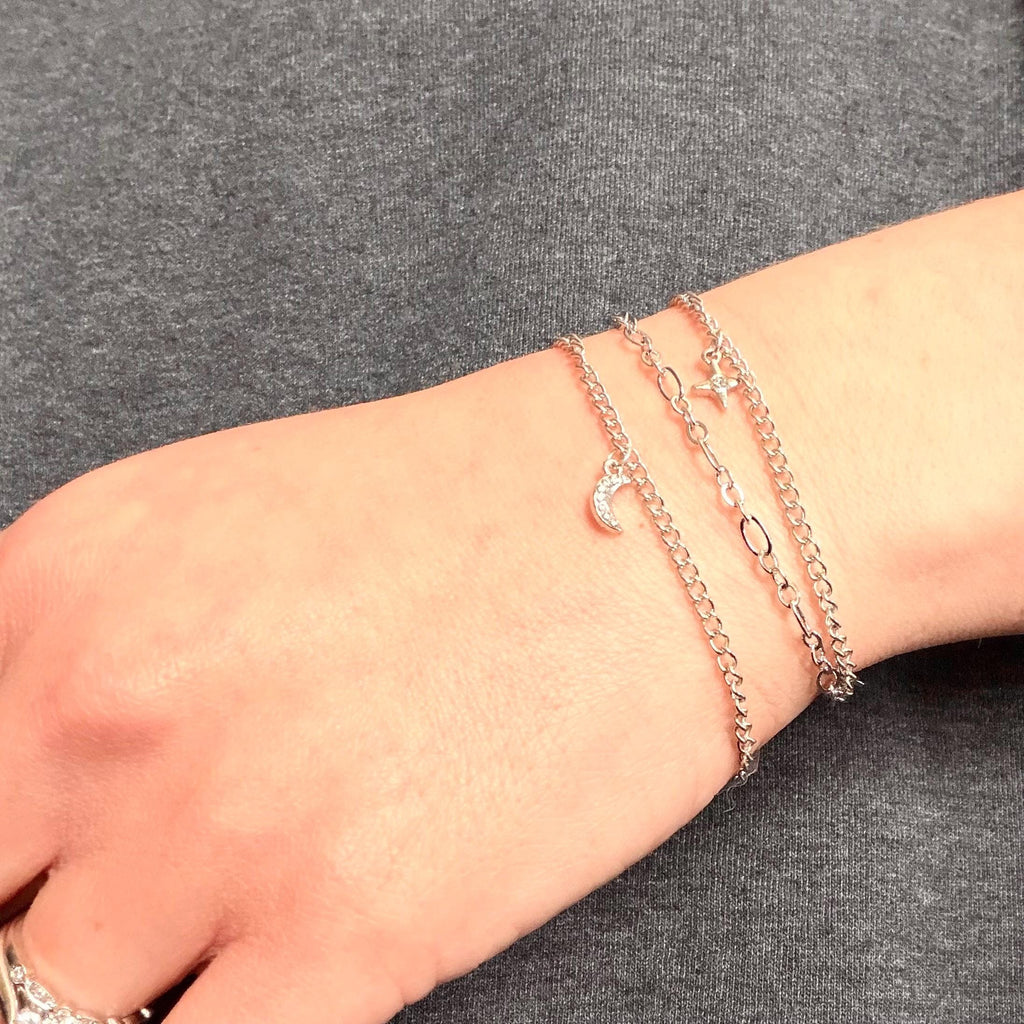 Midnight Armor Simple Elven Fantasy Bracelet Stack