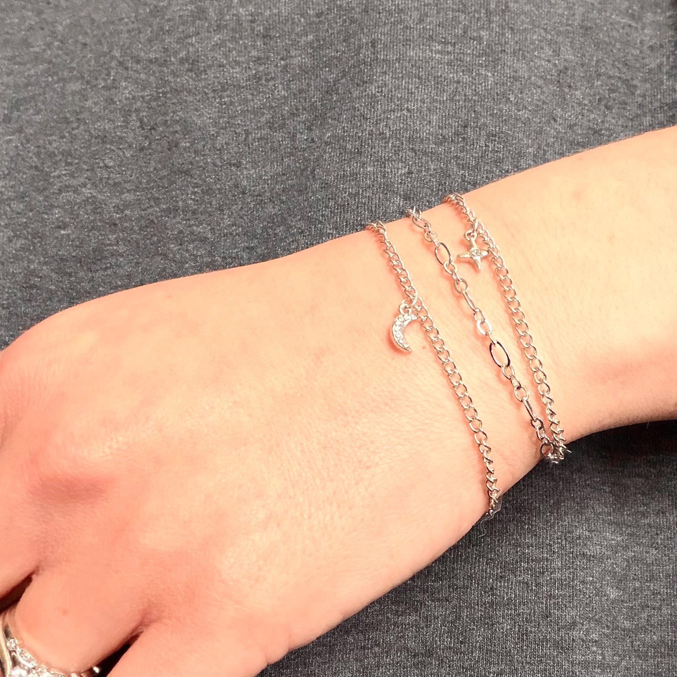 Midnight Armor Simple Elven Fantasy Bracelet Stack