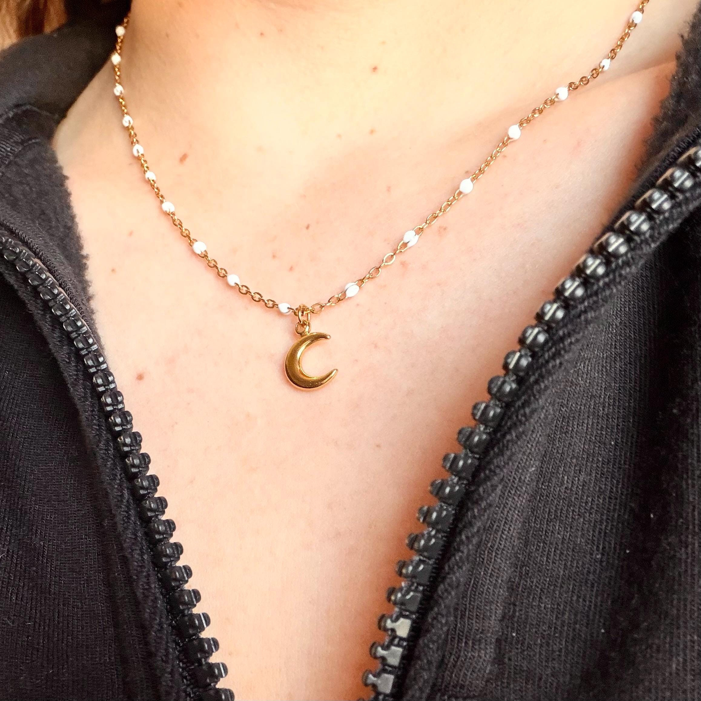 Moonlit Gold Fantasy Elven Necklace