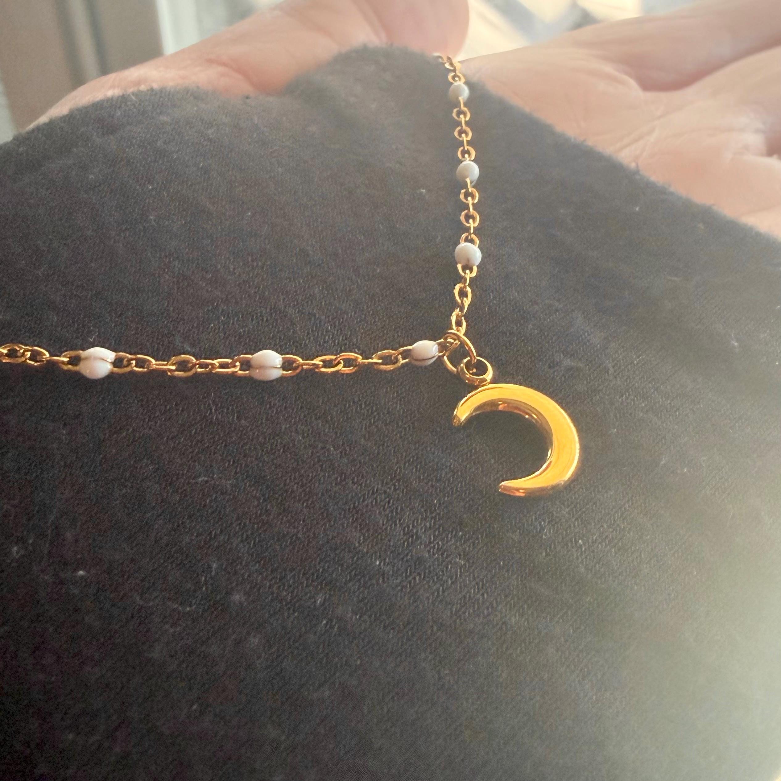 Moonlit Gold Fantasy Elven Necklace