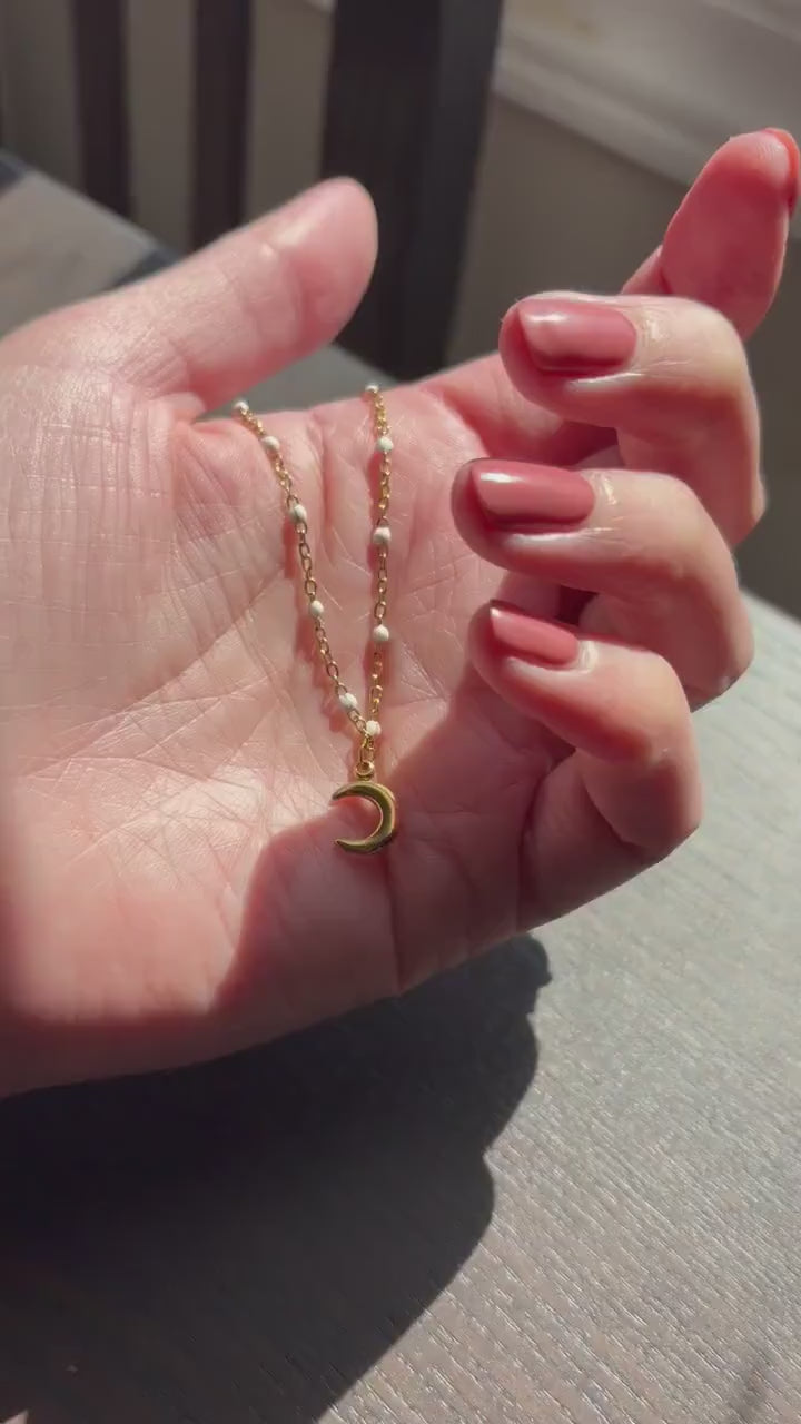 Moonlit Gold Fantasy Elven Necklace