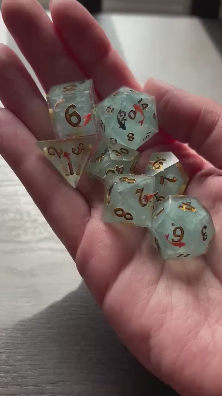 Koi Pond Resin 7 Piece Dice Set DND